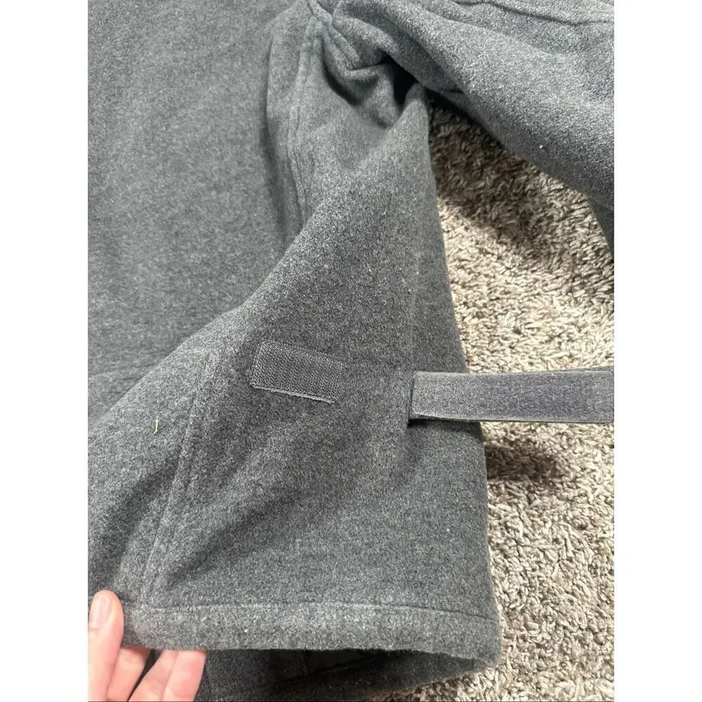 vintage y2k banana republic virgin wool cashmere gray zip up collar jacket men L
